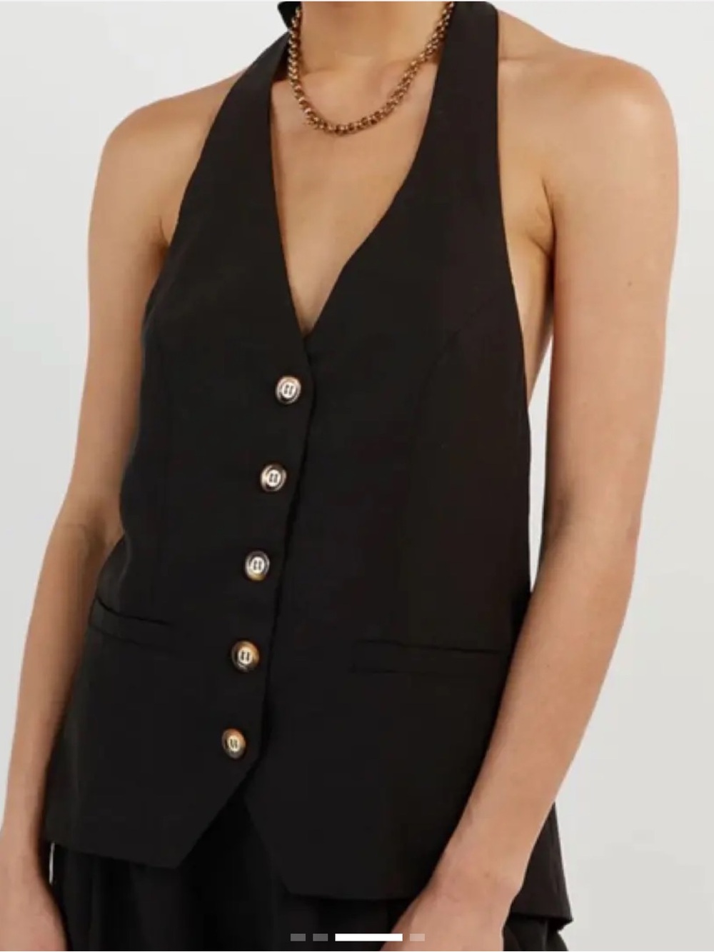 DISSH KAI BLACK HALTER VEST